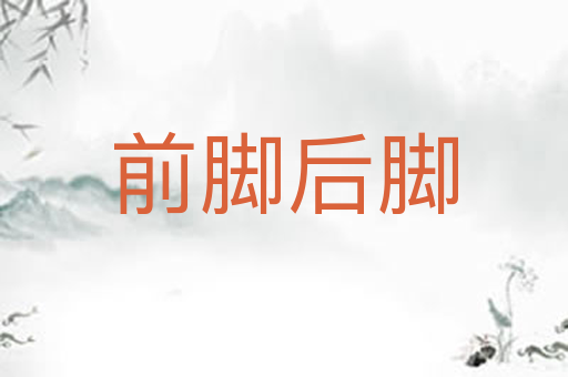 前脚后脚