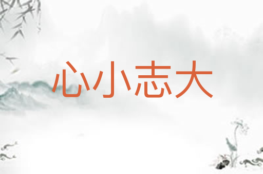 心小志大