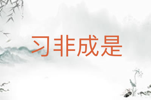 习非成是