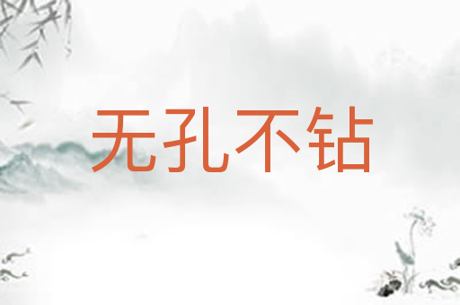 无孔不钻