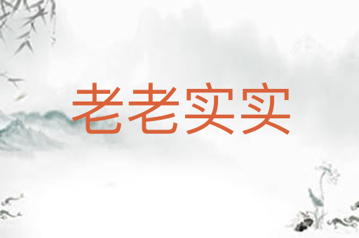 老老实实
