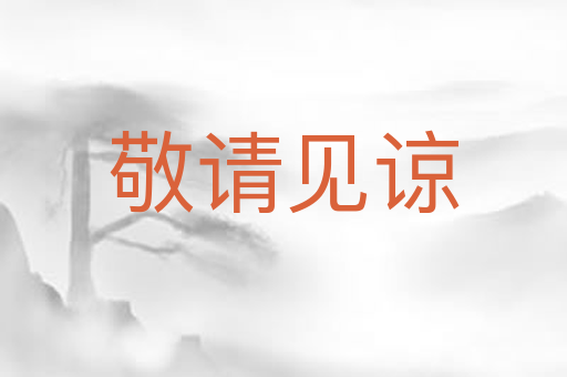 敬请见谅