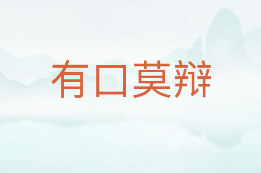 有口莫辩
