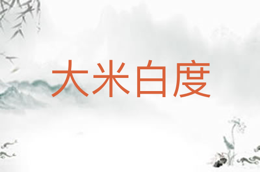 大米白度