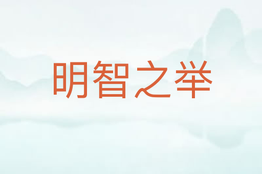 明智之举